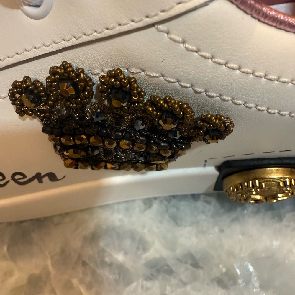 Dolce & Gabbana White size 41.5 Sneakers with Black and Pink Details - Picture 7 of 16